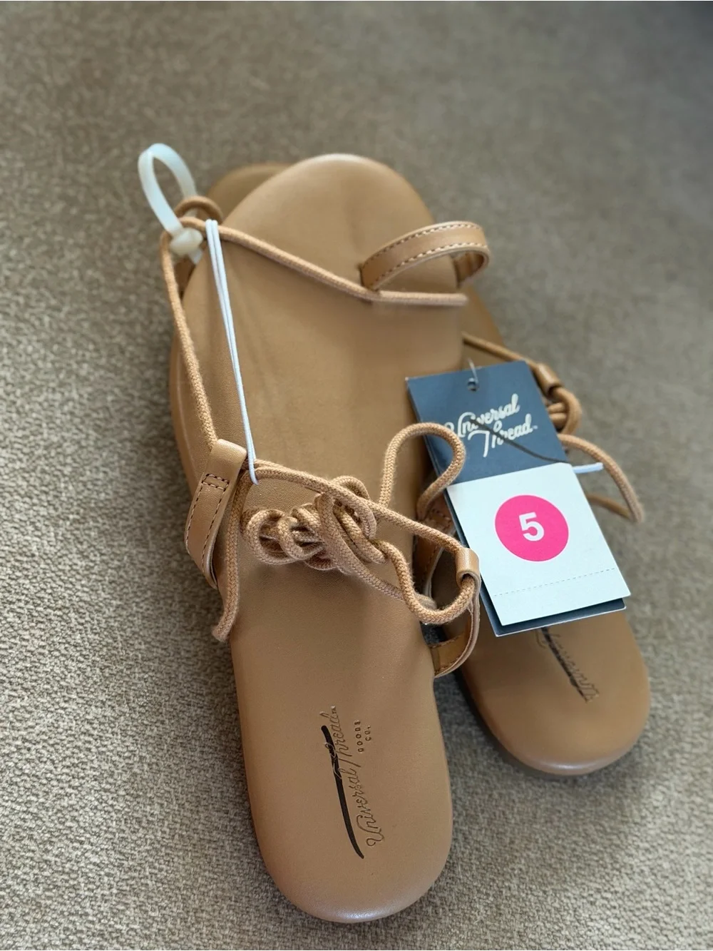 Universal Thread Tan Lace-Up Gladiator Sandals